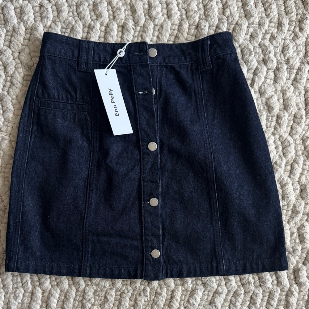 NWT Ena Pelly Sonny Denim Mini Skirt in Indigo